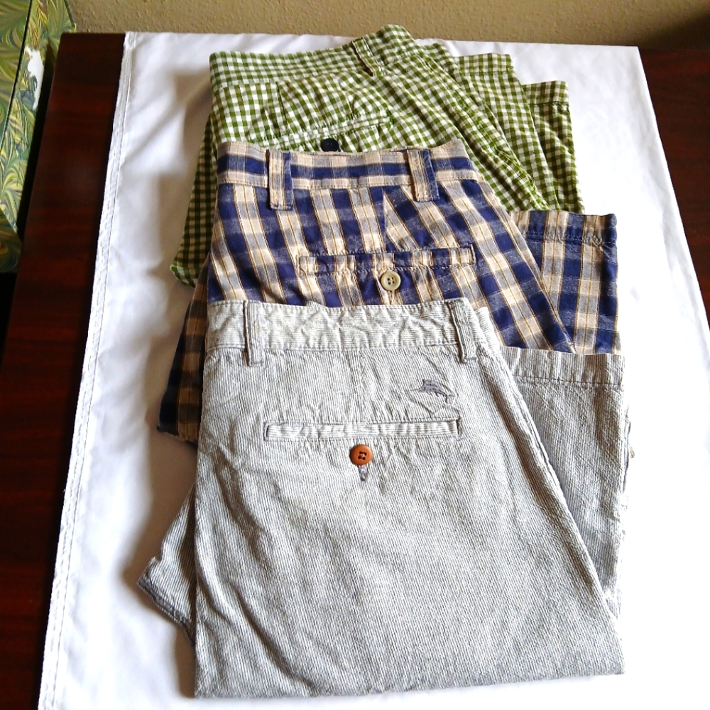 Assorted Bermuda Shorts Lot of 3: Tommy Bahama, Banana Republic, Dockers